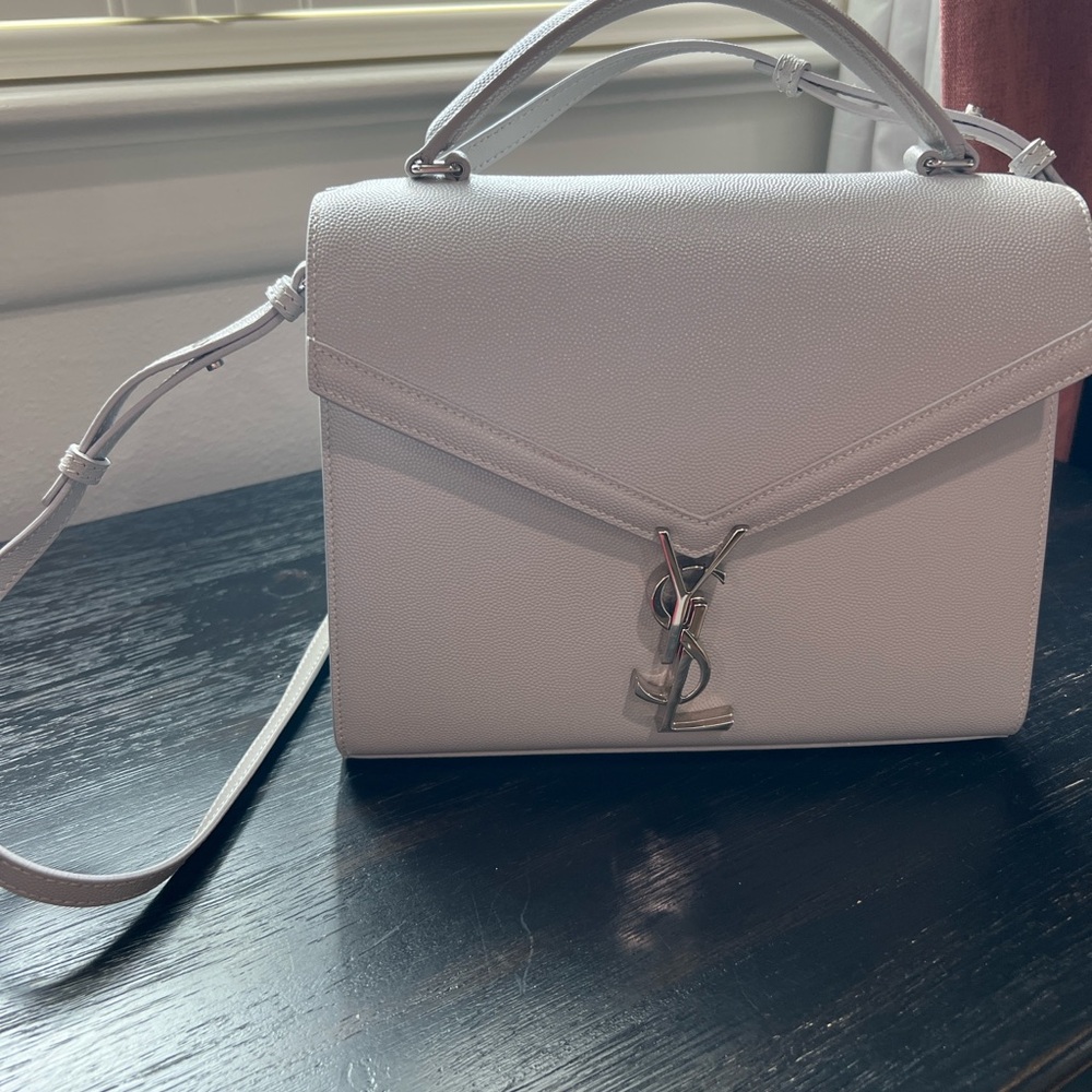 Saint Laurent Light Gray Medium Cassandra Top Handle bag